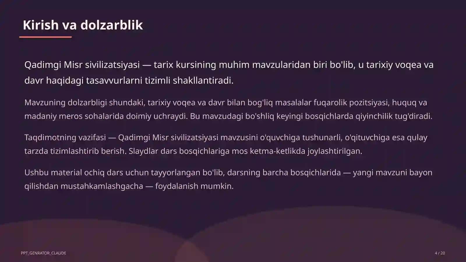 Qadimgi Misr sivilizatsiyasi (6-sinf) 4