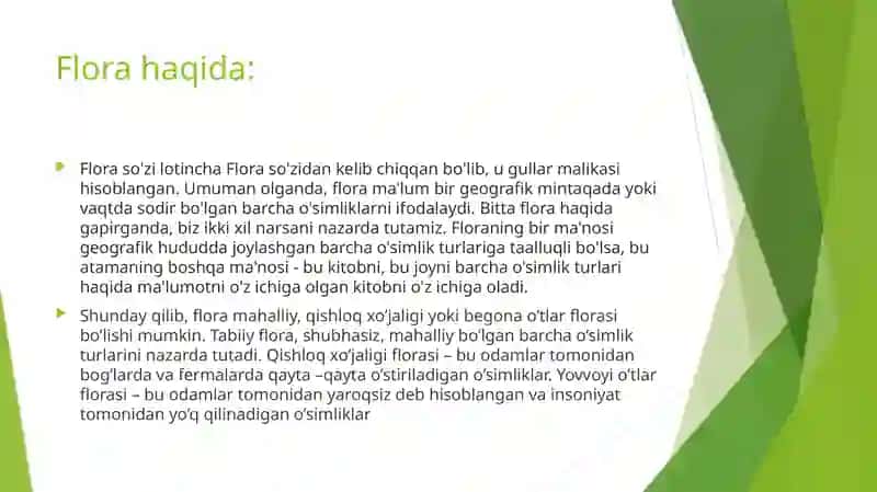 Flora va Fauna dunyosi va uni muhofaza qilish 4