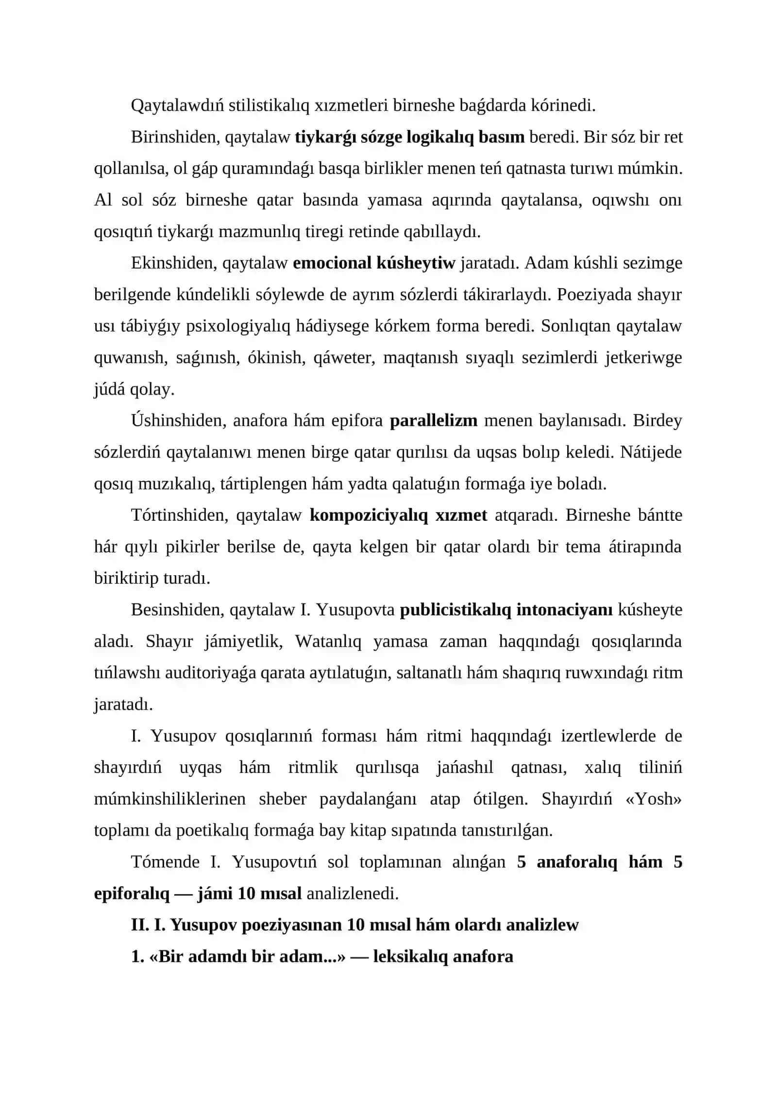 Kórkemlew quralları hám stilistika» PÁNINEN 4