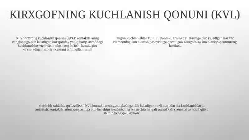 Tugun Kuchlanishlar Usulini 4
