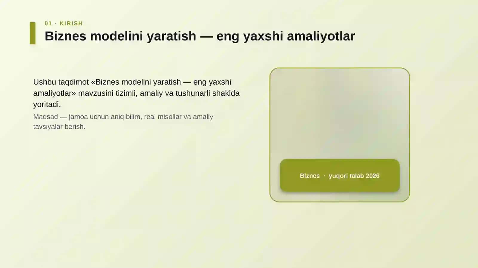 Biznes modelini yaratish — eng yaxshi amaliyotlar 4