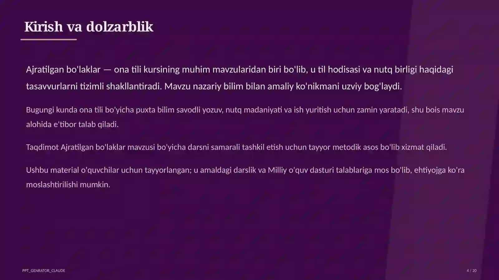 Ajratilgan bo'laklar (8-sinf) 4
