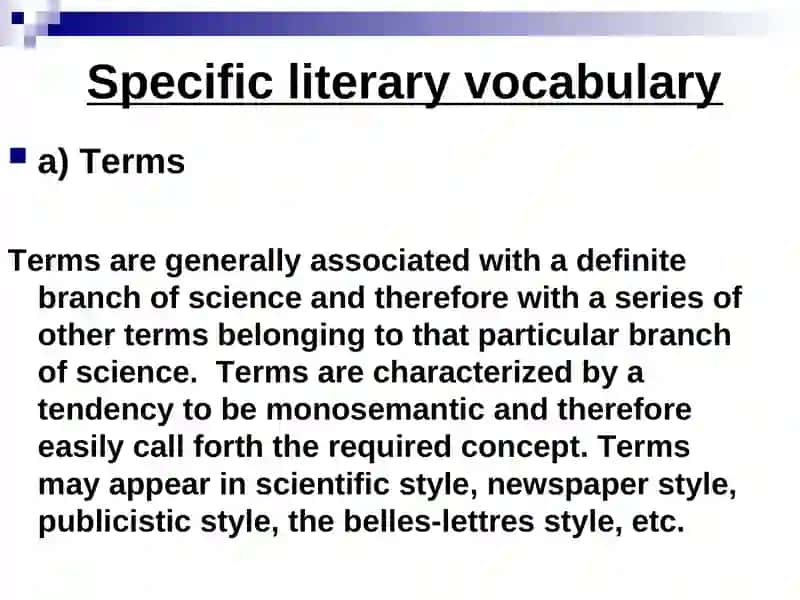 Stylistic Classification of the English Vocabulary 4