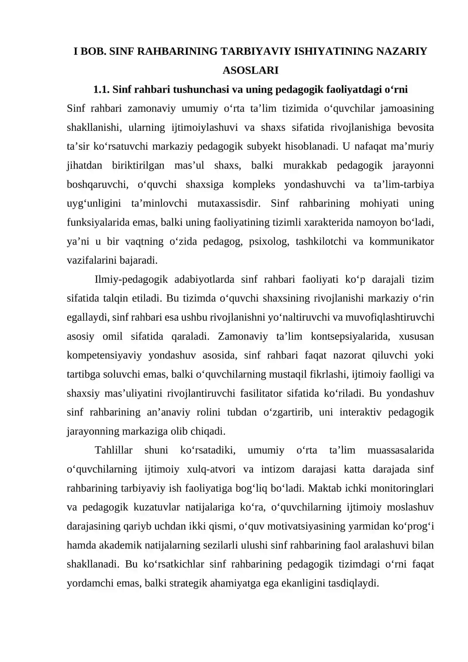 KURS ISHI Mavzu: SINF RAHBARINING TARBIYAVIY ISHI 4