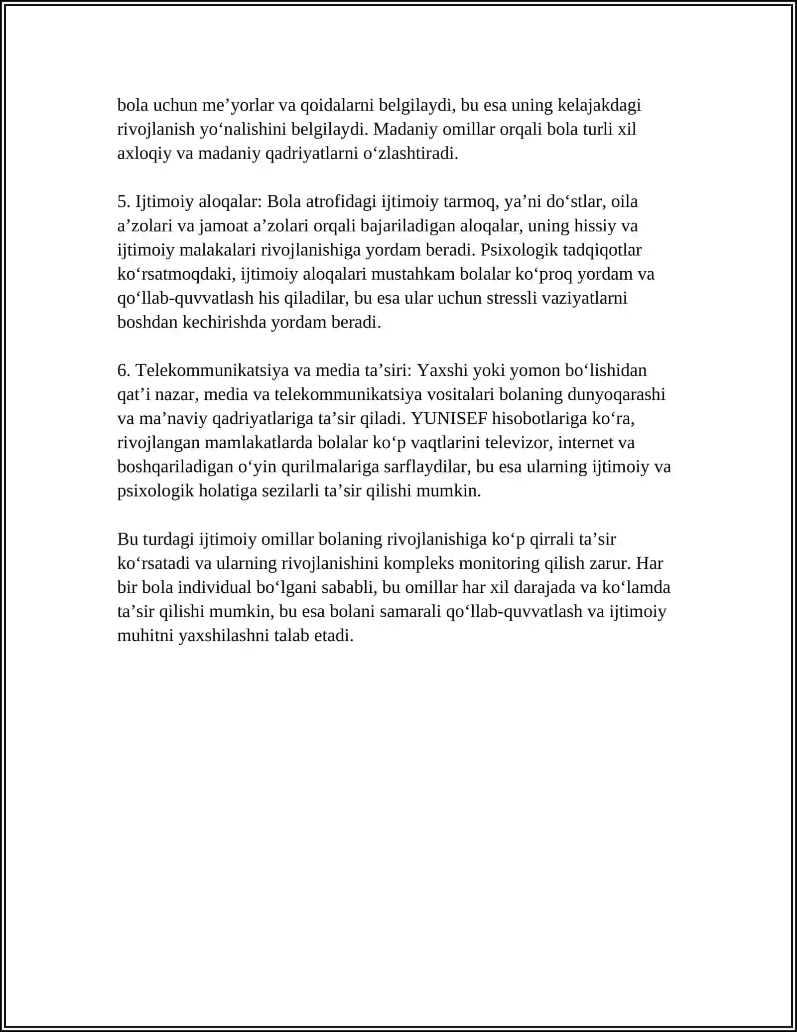 REFERAT: BOLAGA TASHQI MUHITNING TAʼSIRI 4