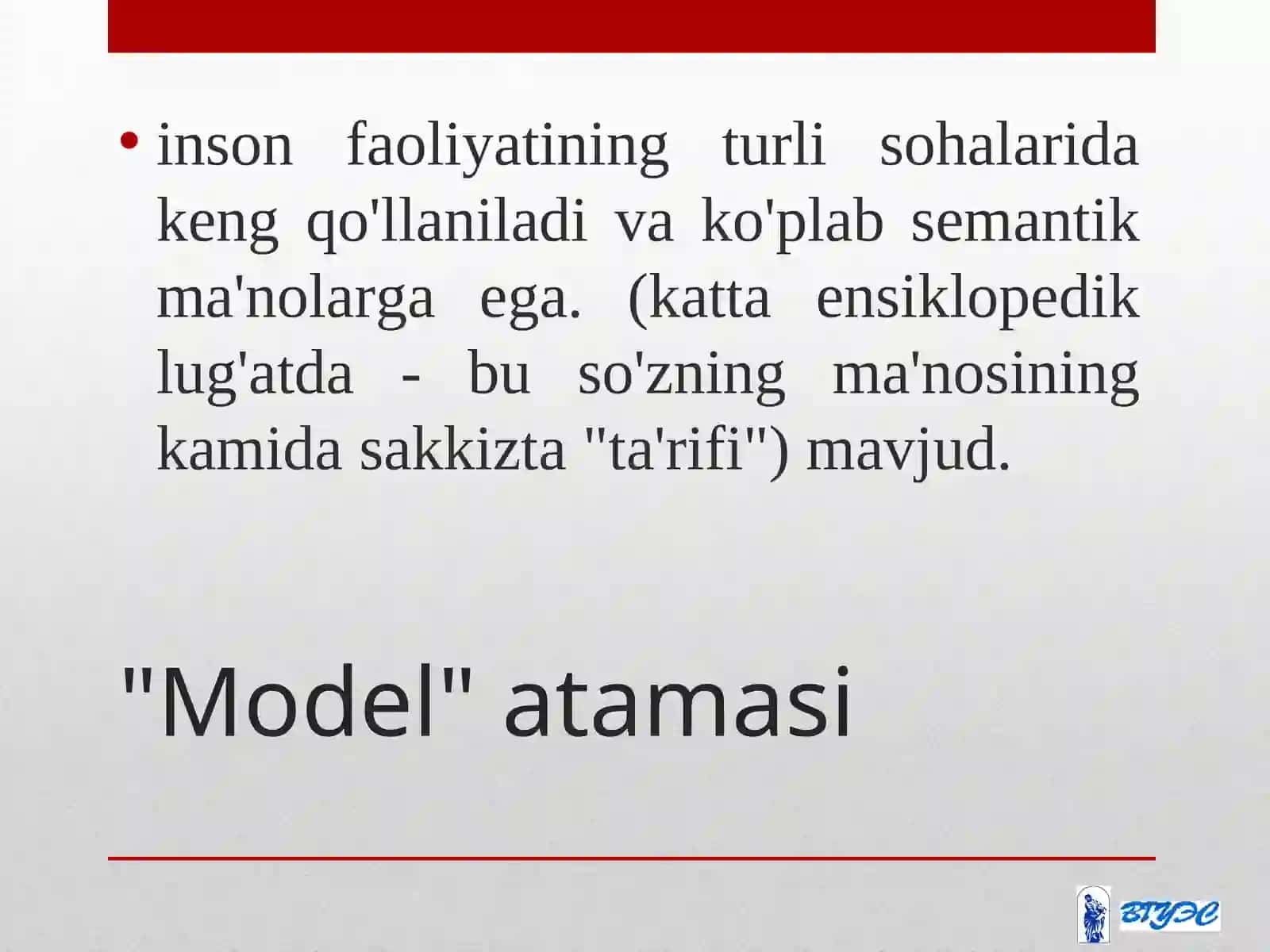 Model va modellashtirish tushunchalari 4