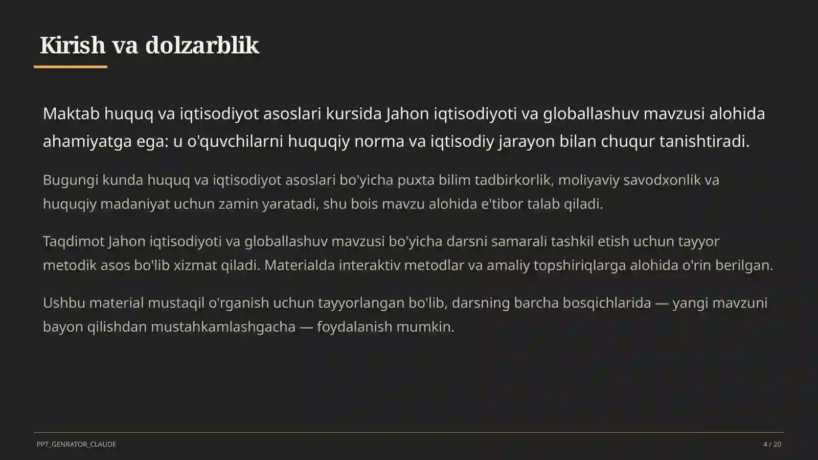 Jahon iqtisodiyoti va globallashuv (11-sinf) 4