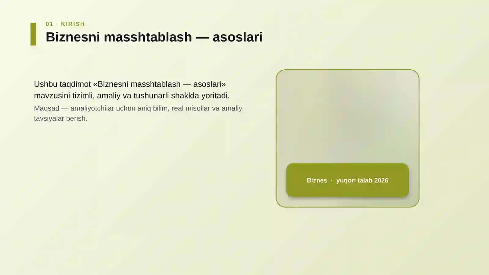 Biznesni masshtablash — asoslari 4