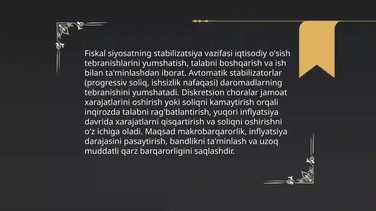 Fiskal siyosatining mazmuni vazifalari va turlari 4