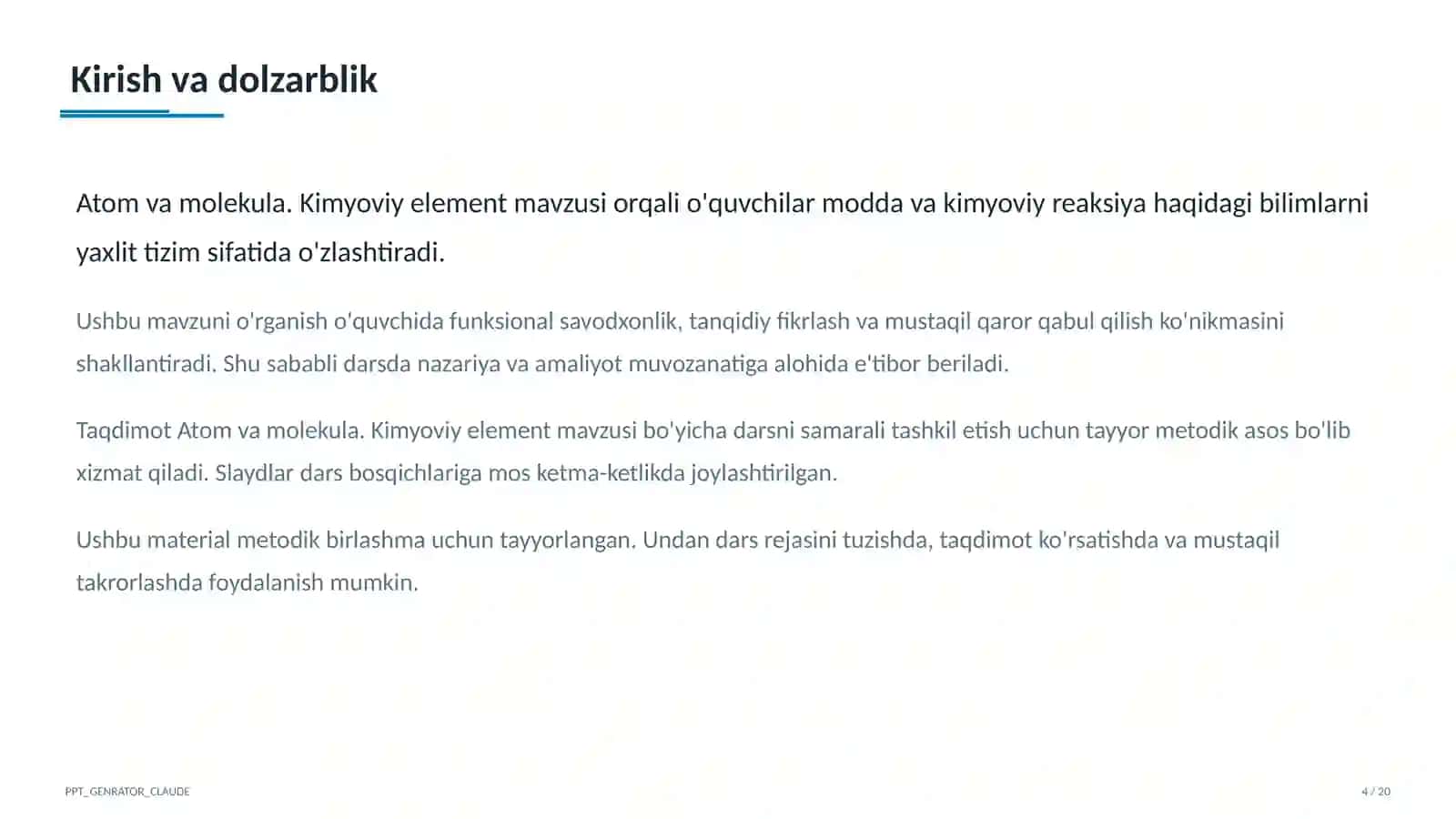 Atom va molekula. Kimyoviy element (7-sinf) 4
