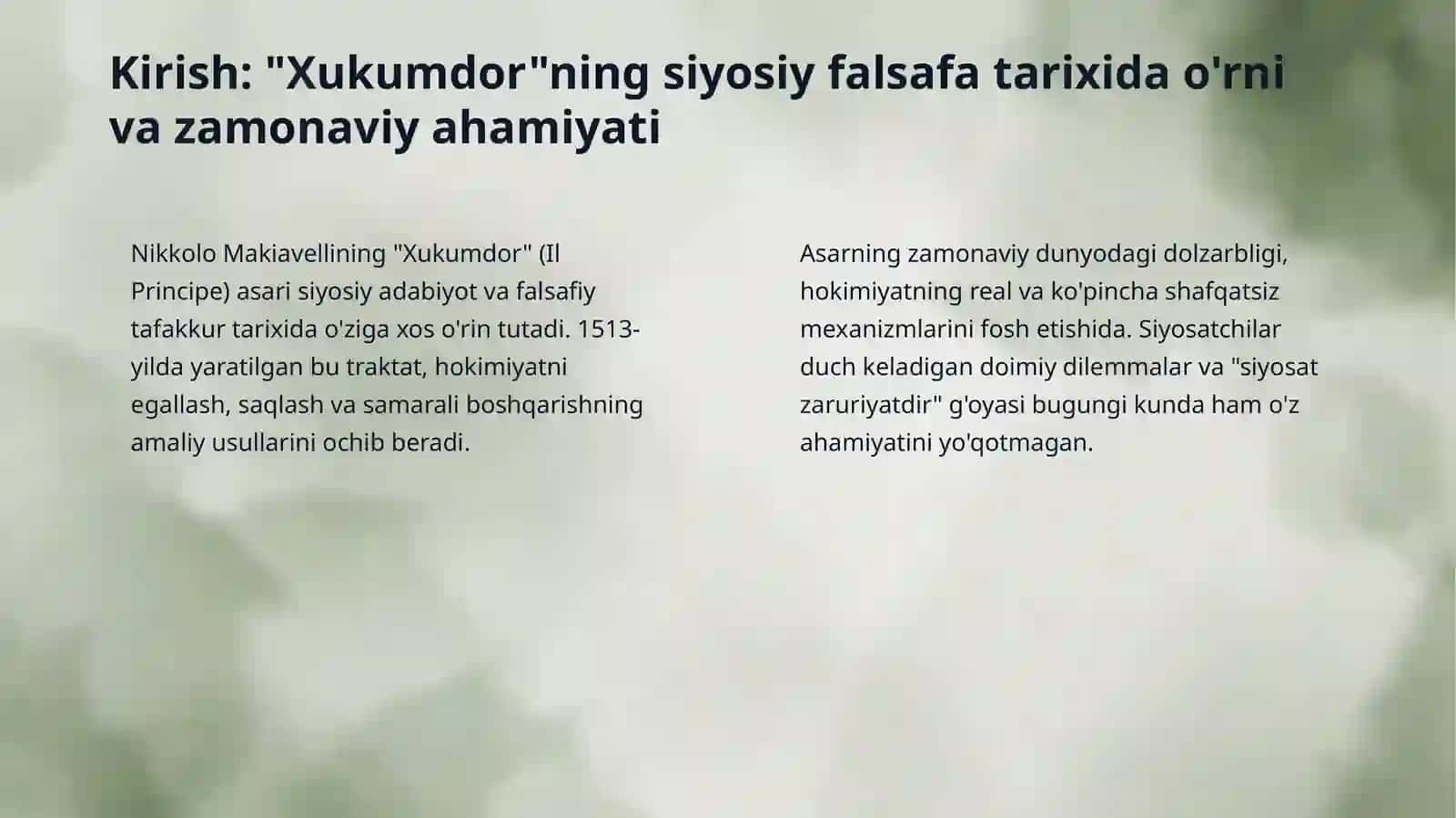 Makiavellining"Xukumdor"asari 4