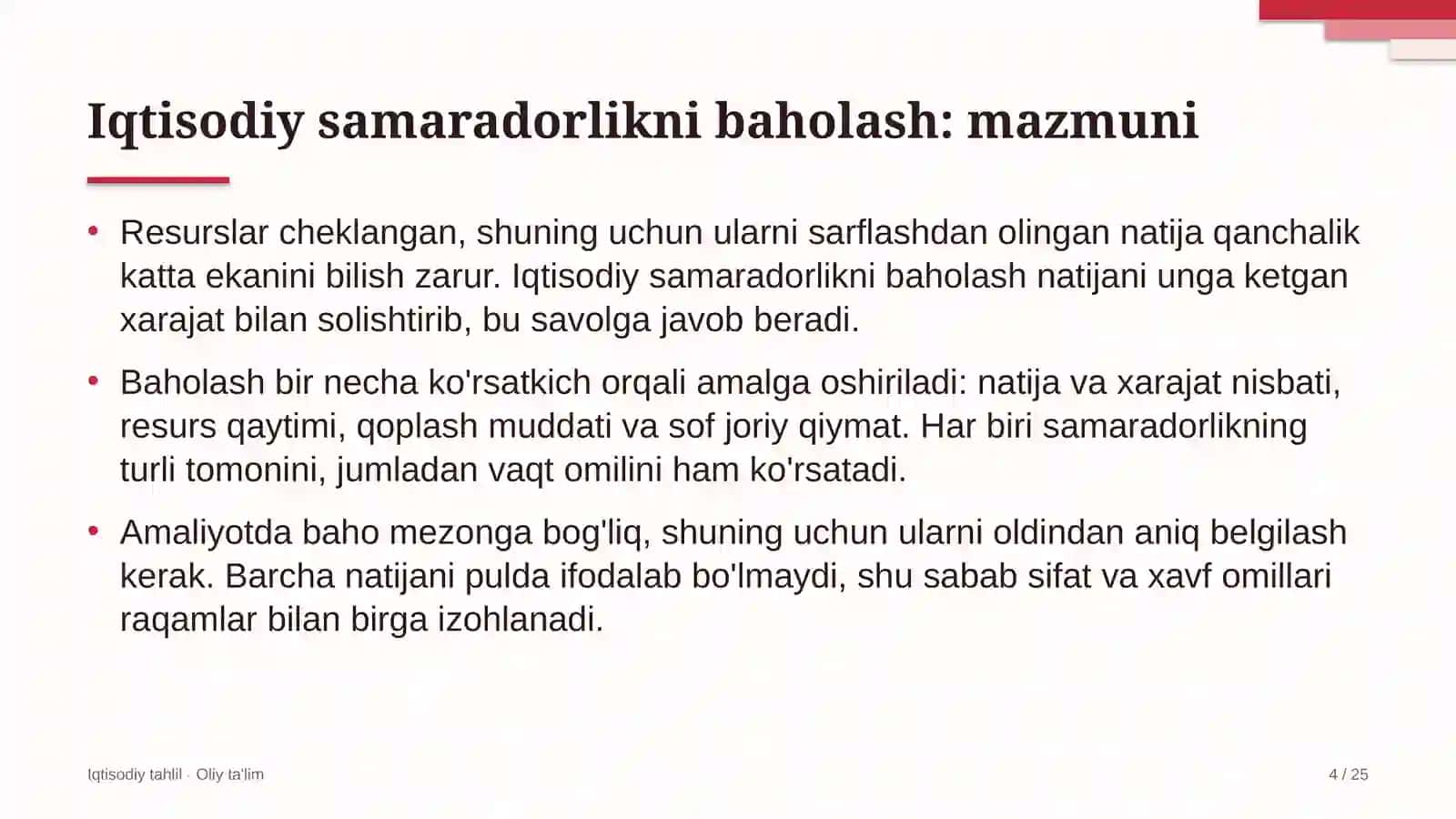 neft gaz sanoatida iqtisodiy samaradorlikni baholash 3260 4