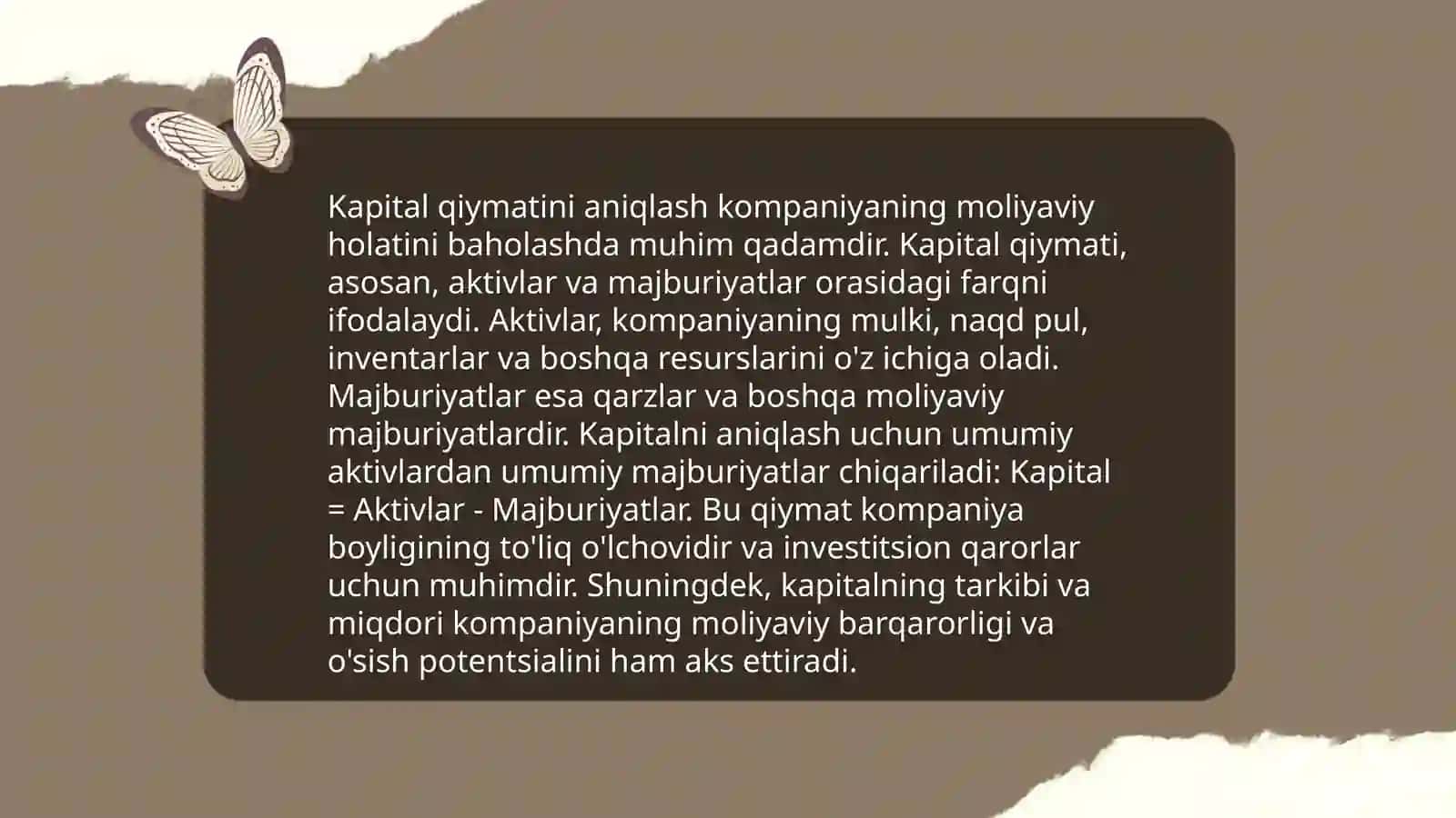 Investitsiyaning kutilgan daromad stavkasini xisoblash 4