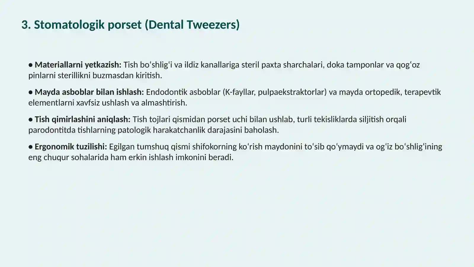 Stomatologik oyna (Dental Mirror) 4