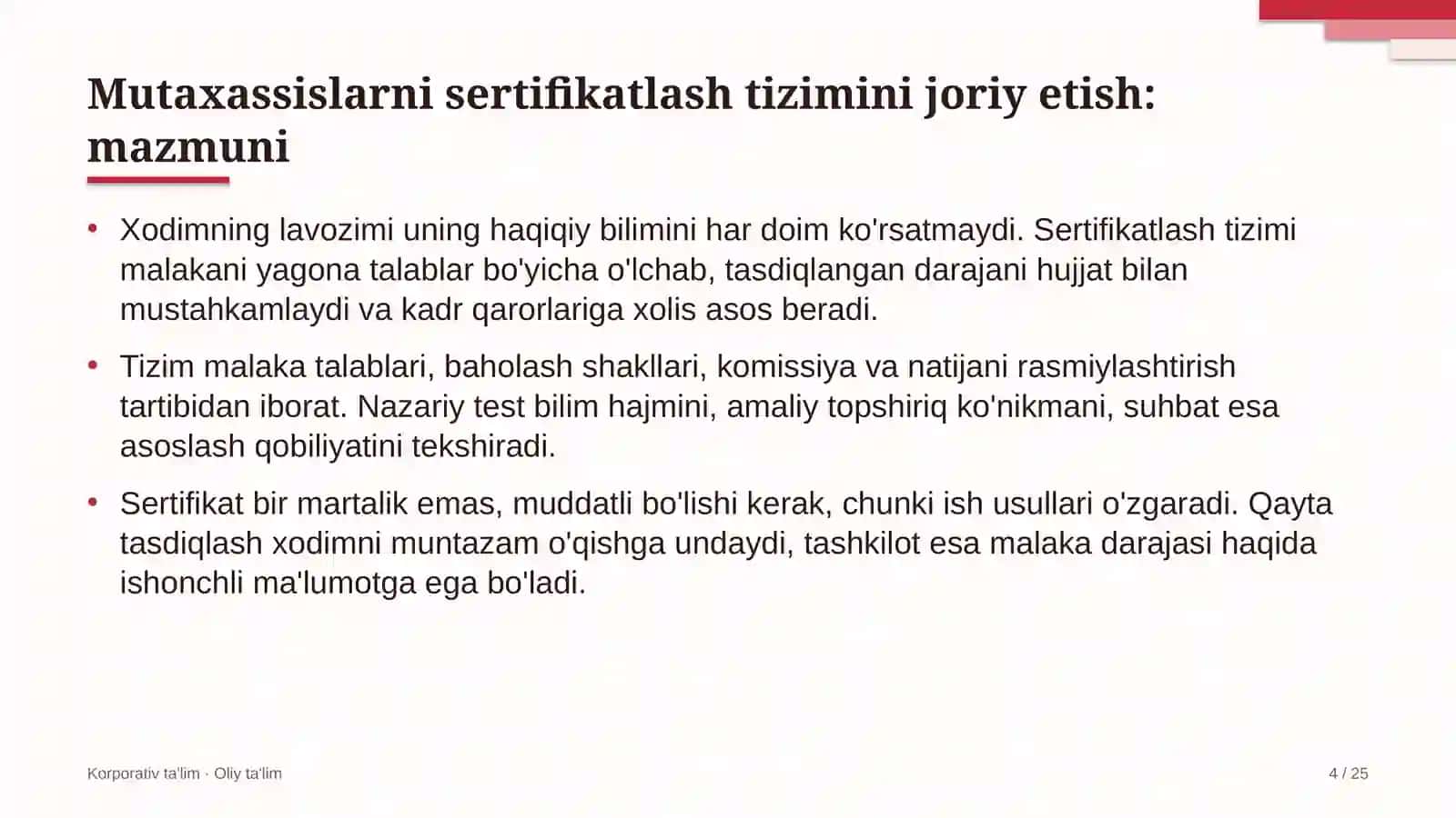 voyaga yetmaganlar ishlari bo'yicha komissiyalarda mutaxassislarni sertifikatlash tizimini joriy etish 4977 4
