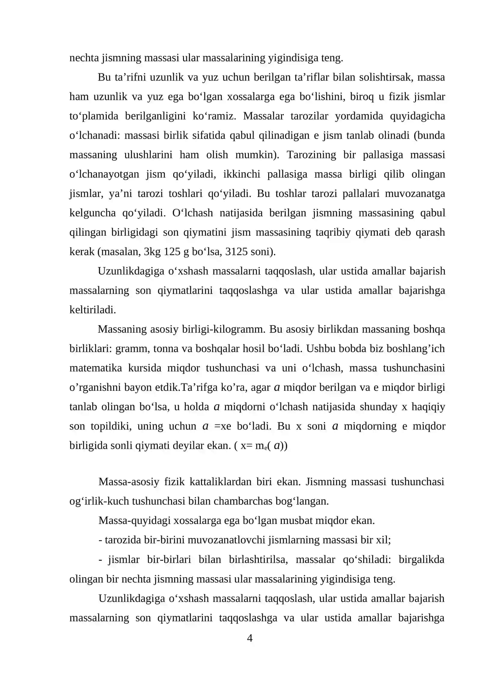 Boshlang’ich sinf o’quvchilariga og’irlik o’lchovlarini o’rgatish metodikasi 4