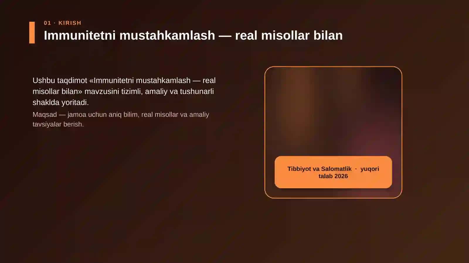 Immunitetni mustahkamlash — real misollar bilan 4