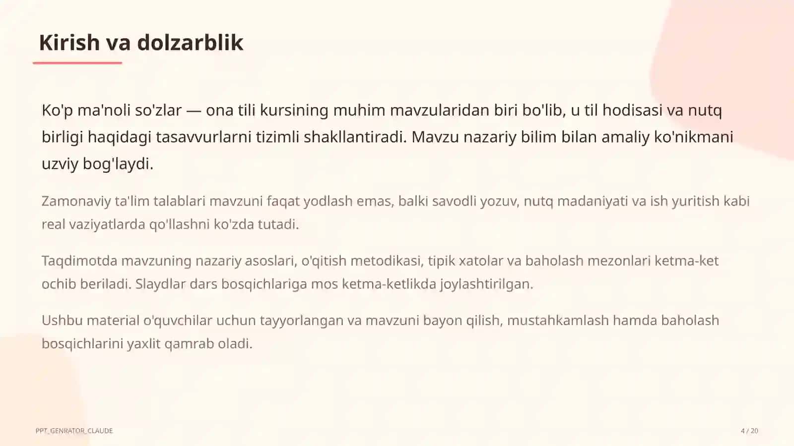 Ko'p ma'noli so'zlar (5-sinf) 4