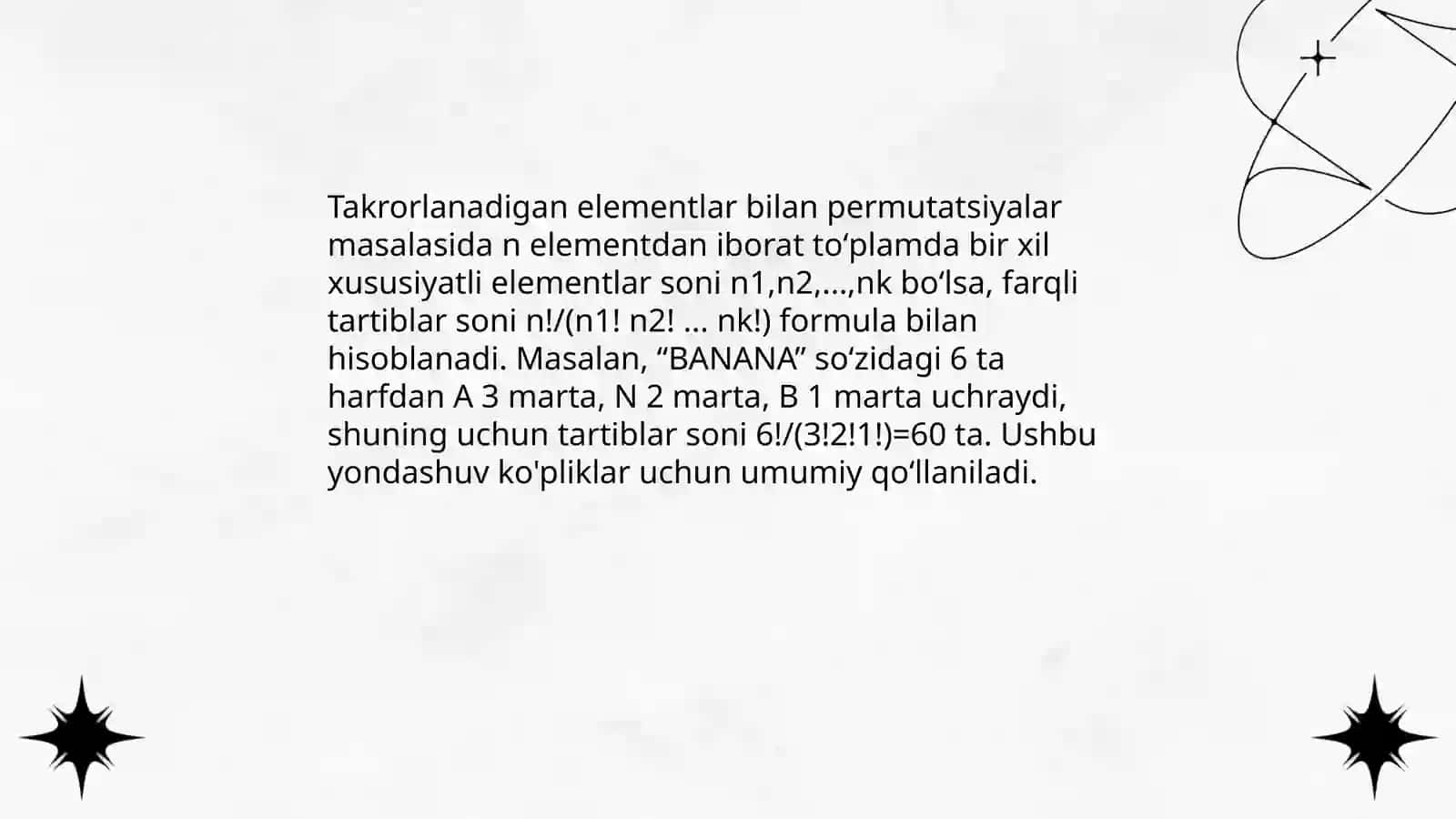 Kombinatorikaga oid masalalar 4