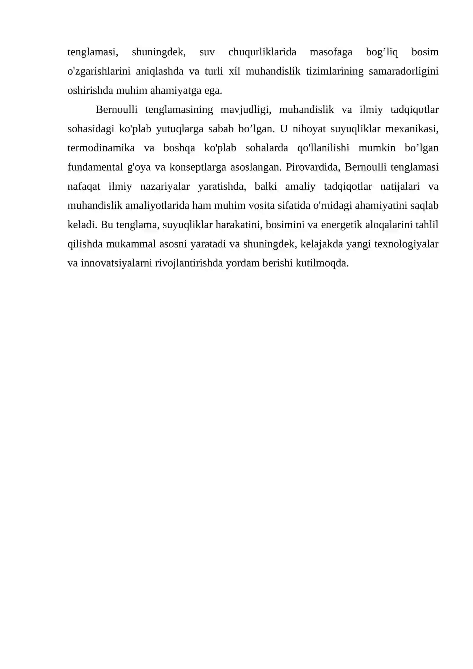 BERNULLI TENGLAMASI 4