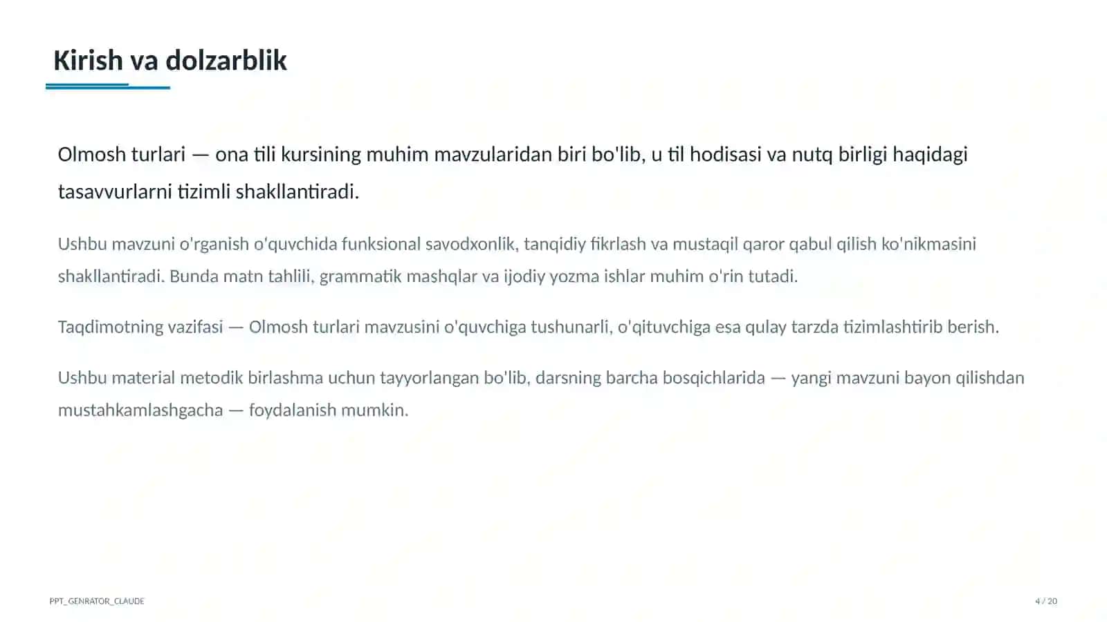 Olmosh turlari (6-sinf) 4