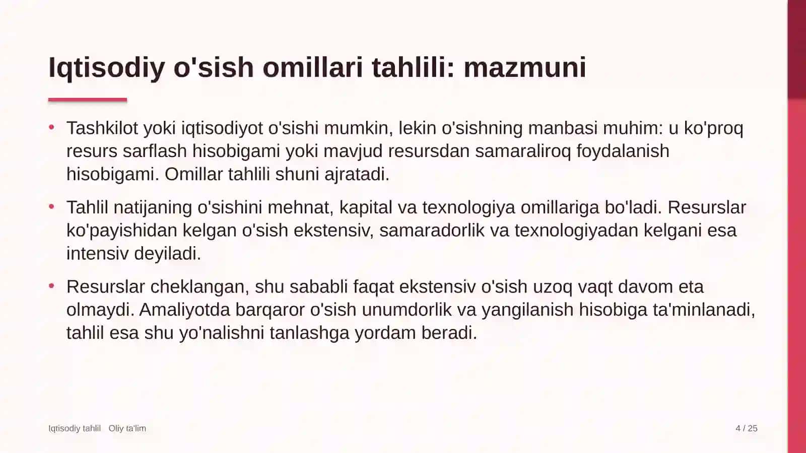marketing agentliklarida iqtisodiy o'sish omillari tahlili 6156 4