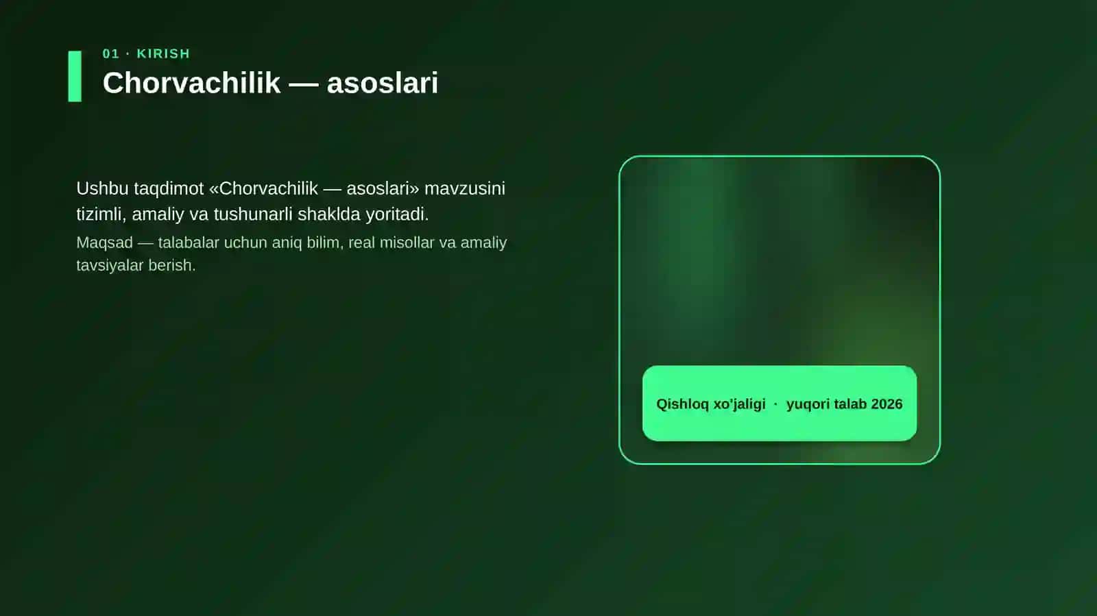 Chorvachilik — asoslari 4