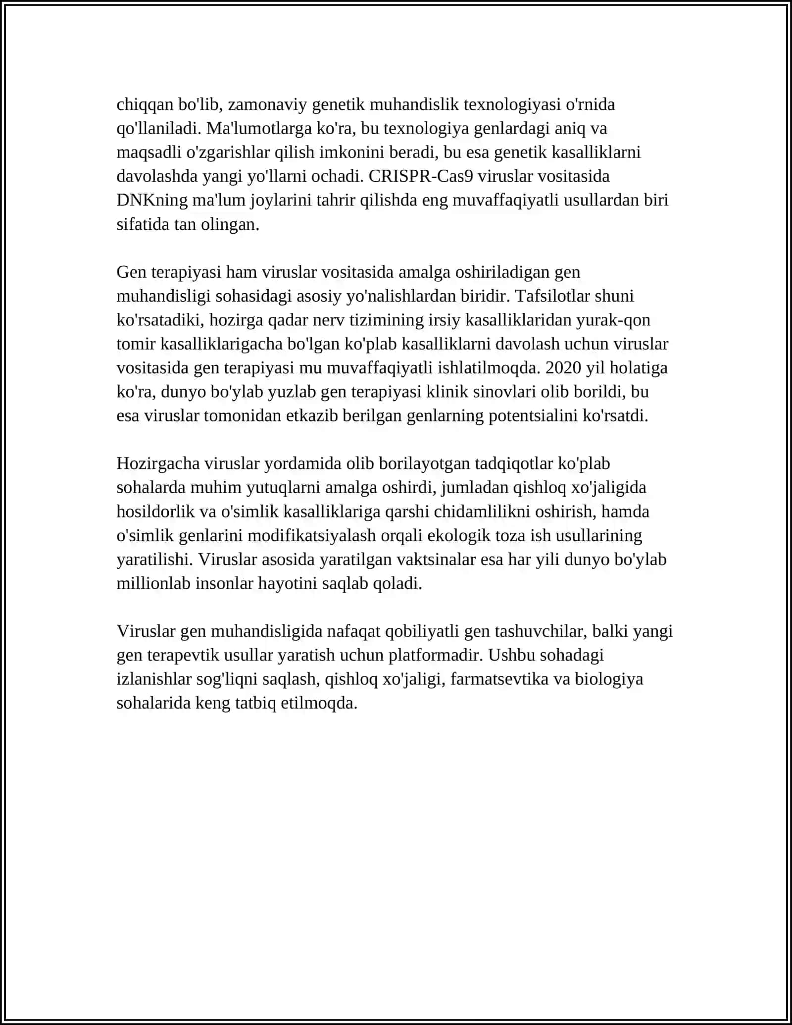 VIRUSLARNI GEN MUHANDISLIGIDA QOʻLLANILISHI 4