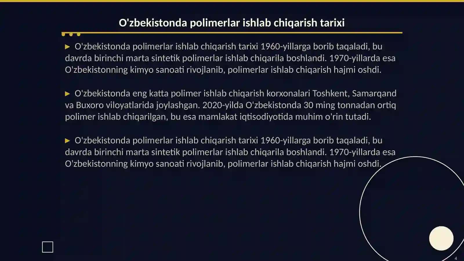 Polimerlar kimyosi fani va uning istiqbollari 4