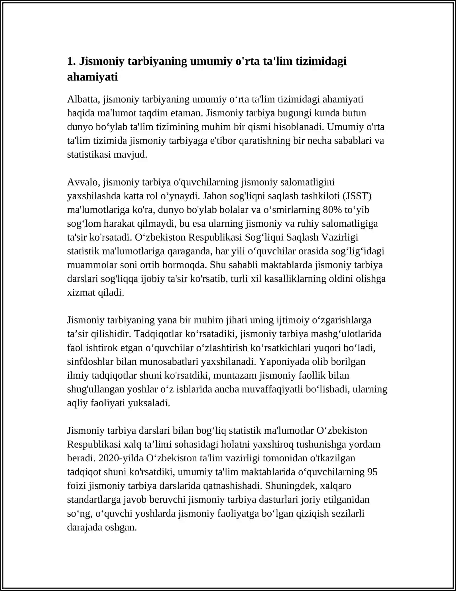 UMUMIY O'RTA TA'LIM TIZIMIDA JISMONIY TARBIYANI O'RNI VA AHAMIYATI 4