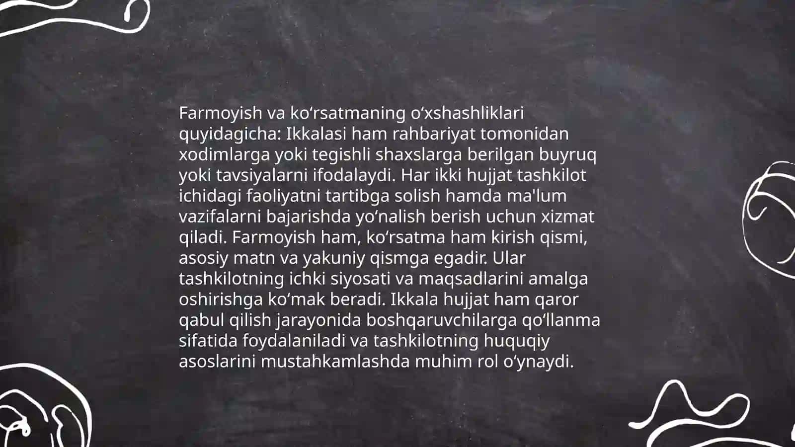 Farmoyish va koʻrsatma haqida tushuncha 4