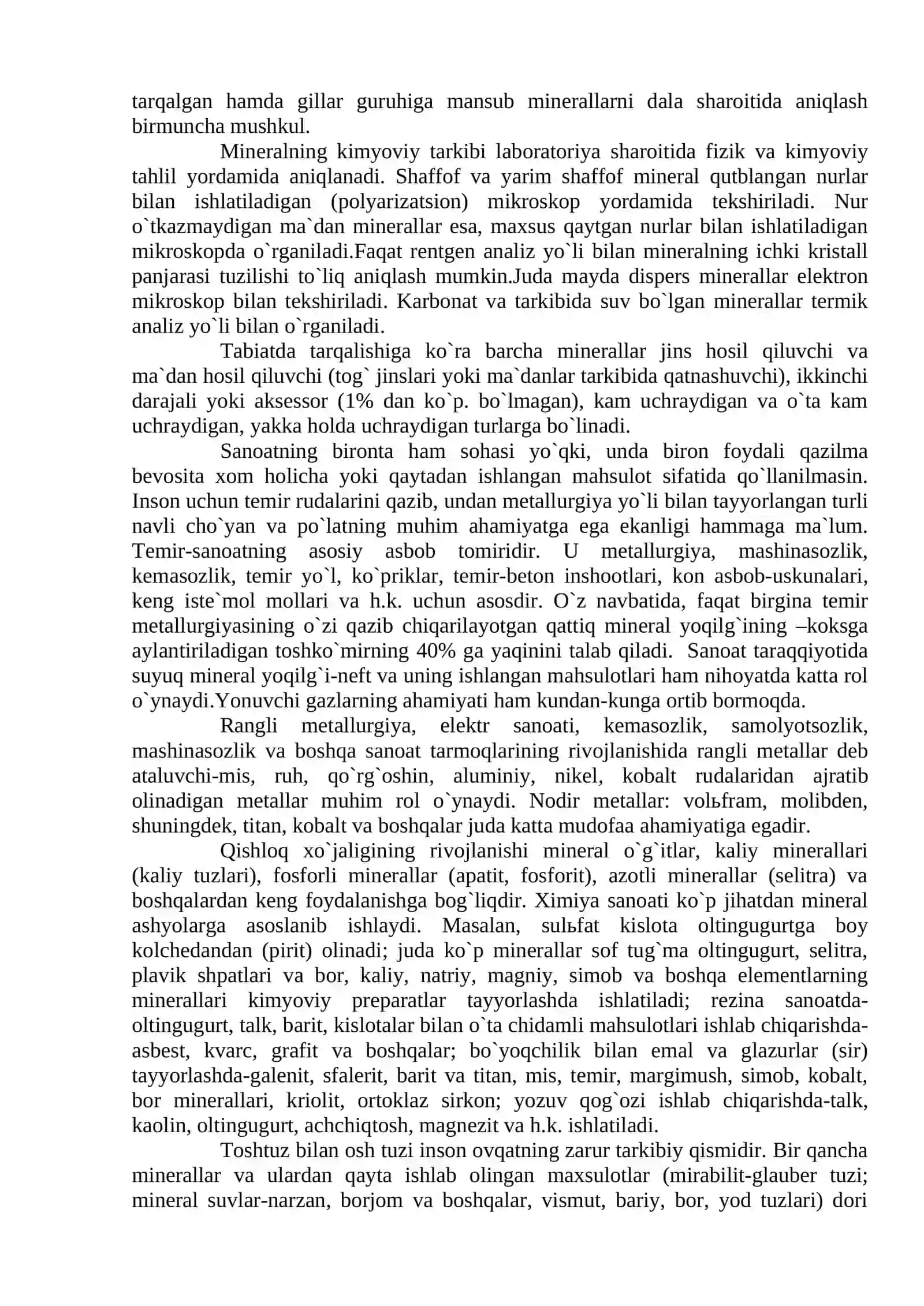 Mineralogiya fanining asosiy tushunchalari 4