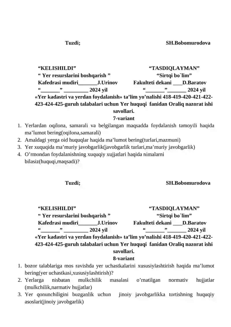 Yer kadastri va yerdan foydalanish 4