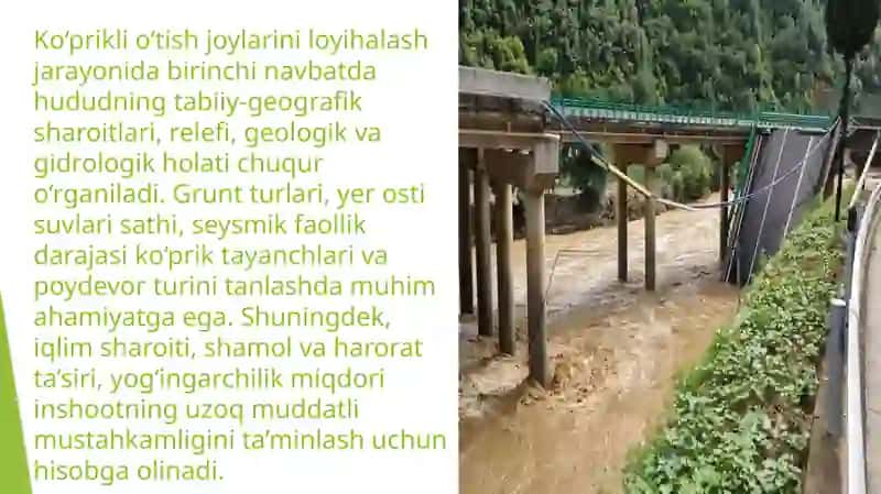 Ko‘prikli o‘tish joylarini loyihalash 4