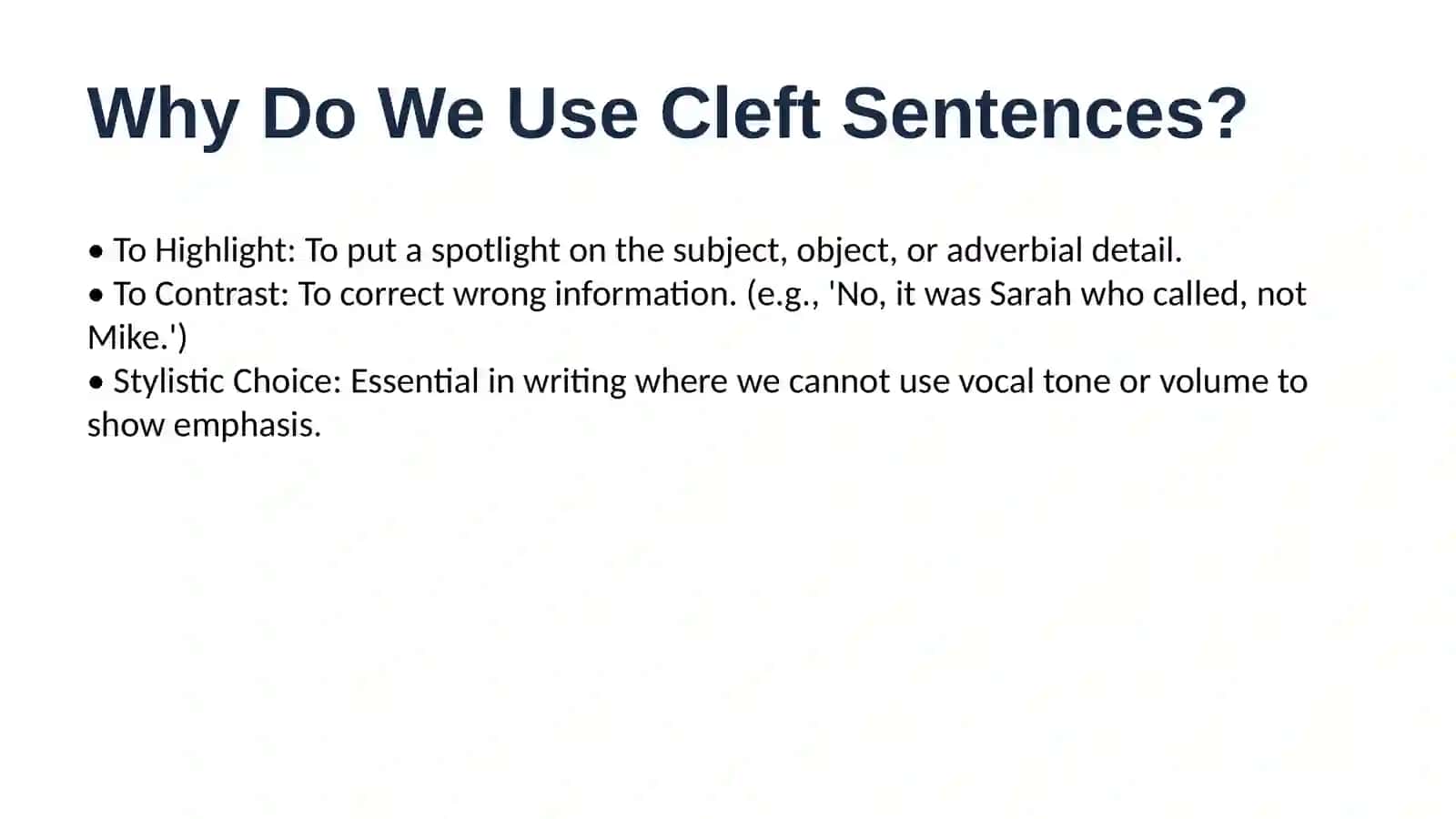 Main Types of Cleft Sentences 4