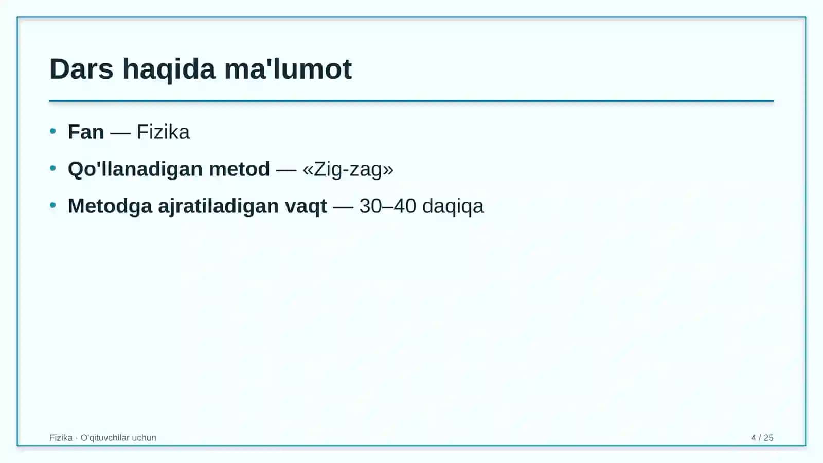 fizika darslarida zig zag metodidan foydalanish 2599 4