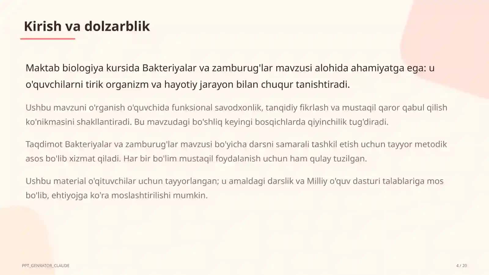 Bakteriyalar va zamburug'lar (6-sinf) 4