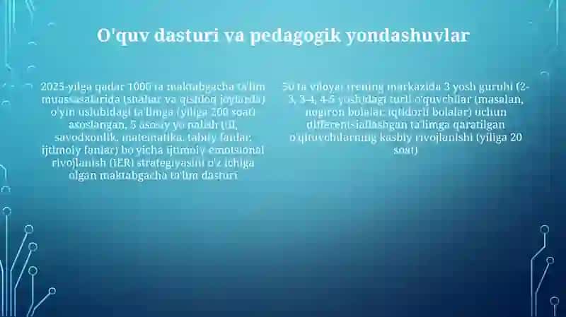 Maktabgacha ta'lim tizimni rivojlantirishning ustuvor yoʻnalishlari 4