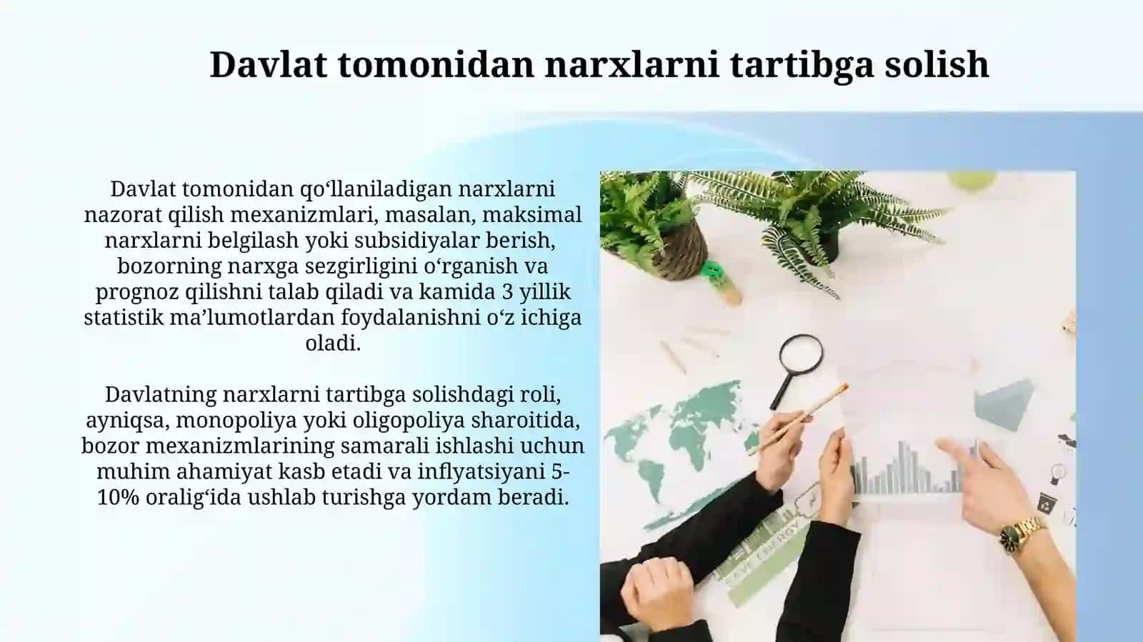 Bozor iqtisodiyotini tartibga solishda davlatning roli 4