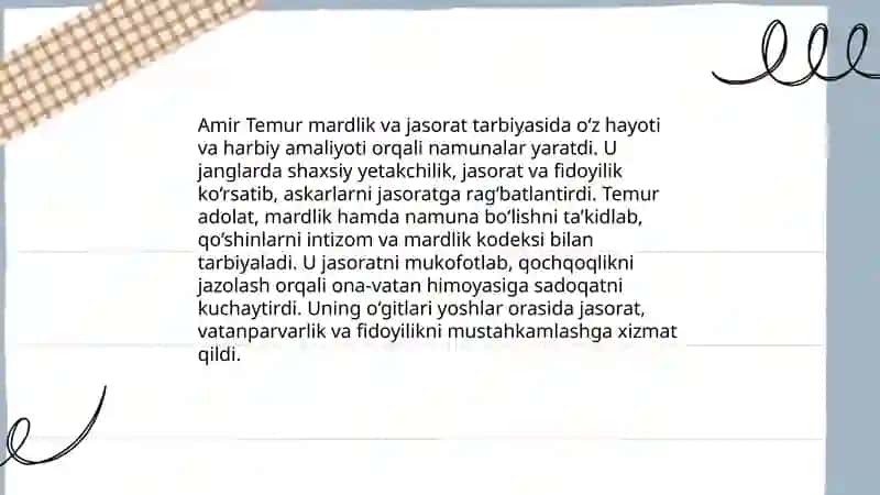 Amir Temur oʻgitlarining tarbiyaviy ahamiyati 4