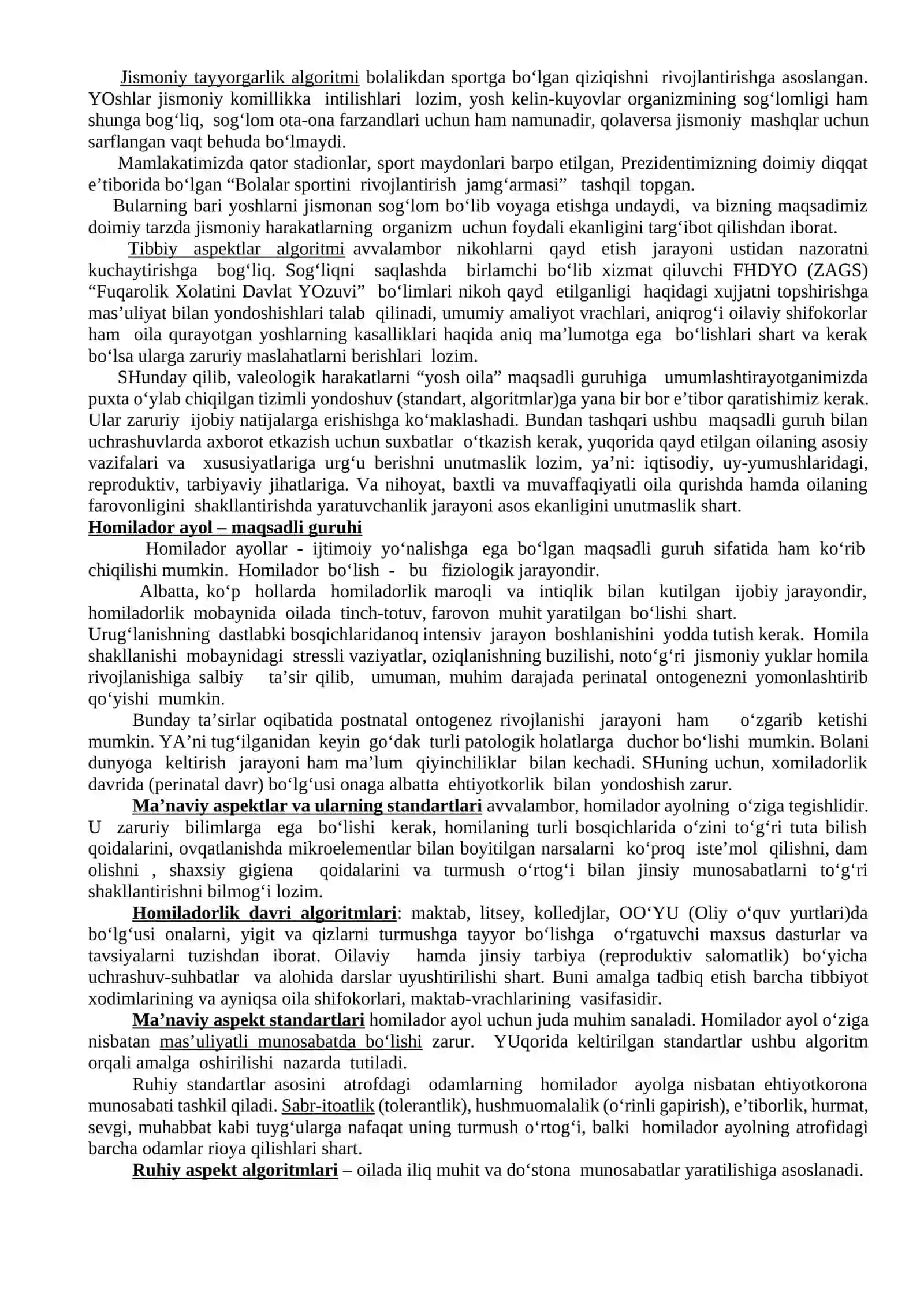 Aholining turli guruhlari salomatligiga ta’sir etuvchi omillarni maqsadli guruhlar,ta’sir etuvchi ta’moillar,standartlar,algoritmlarni aniqlash 4