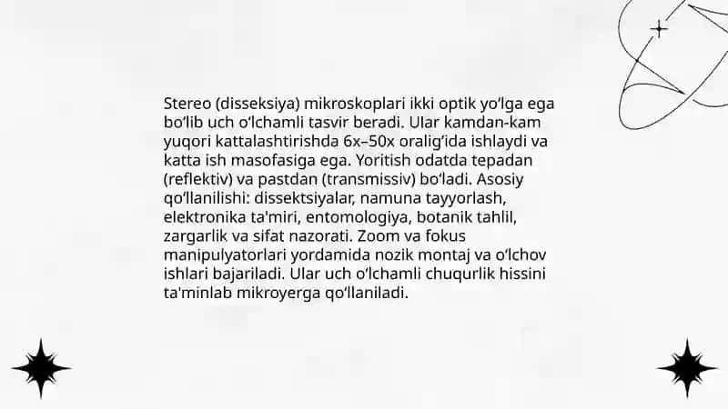 Mikraskop xillari va u bilan ishlash texnikasi 4