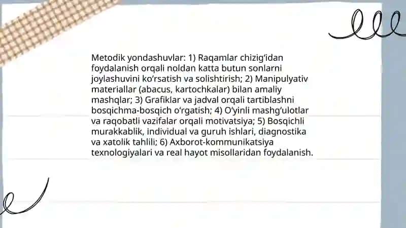 Nomanfiy butun sonlarni numerlashda metodik usullar va oʻyinli mashgʻulotlar 4