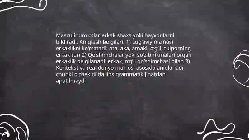 Otlarning 3-turlanishi.Masculinum.Lugat shakli. So'z o'zagi 4