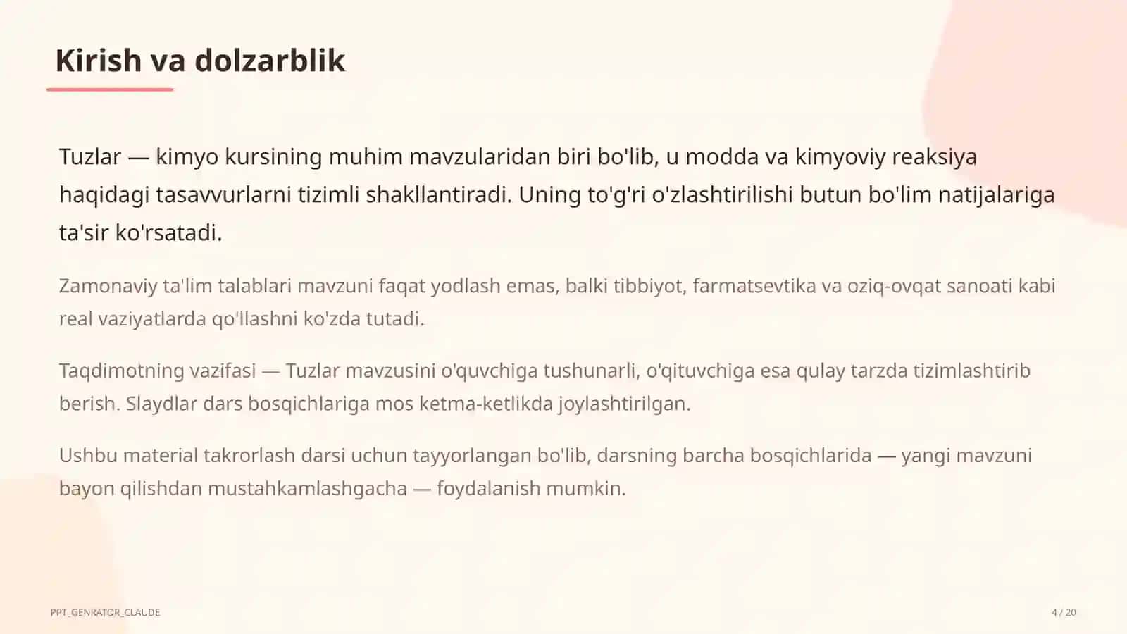 Tuzlar (8-sinf) 4