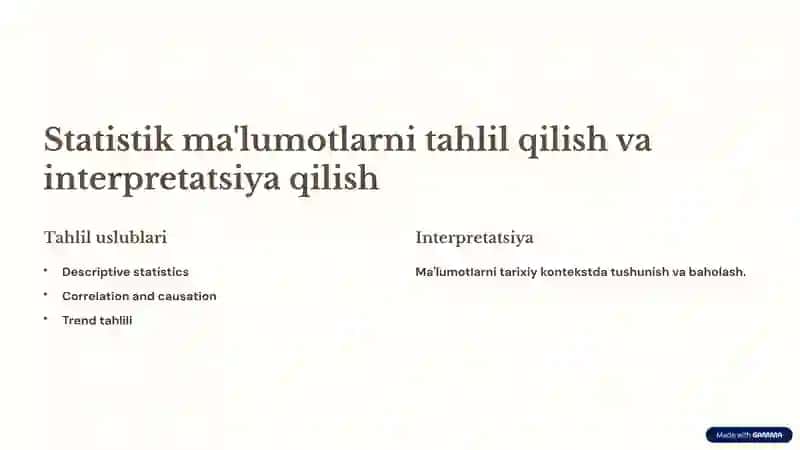 Tarix fanida fanlararo yondashuv va matematik uslublar 4