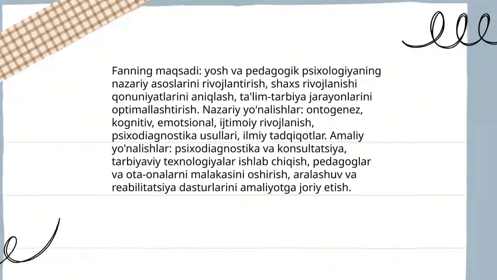 Yosh va pedagogik psixologiya fanining predmeti maqsadi va vazifalari 4