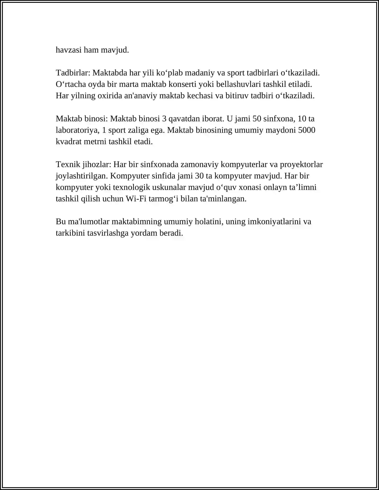 MENING MAKTABIM 4