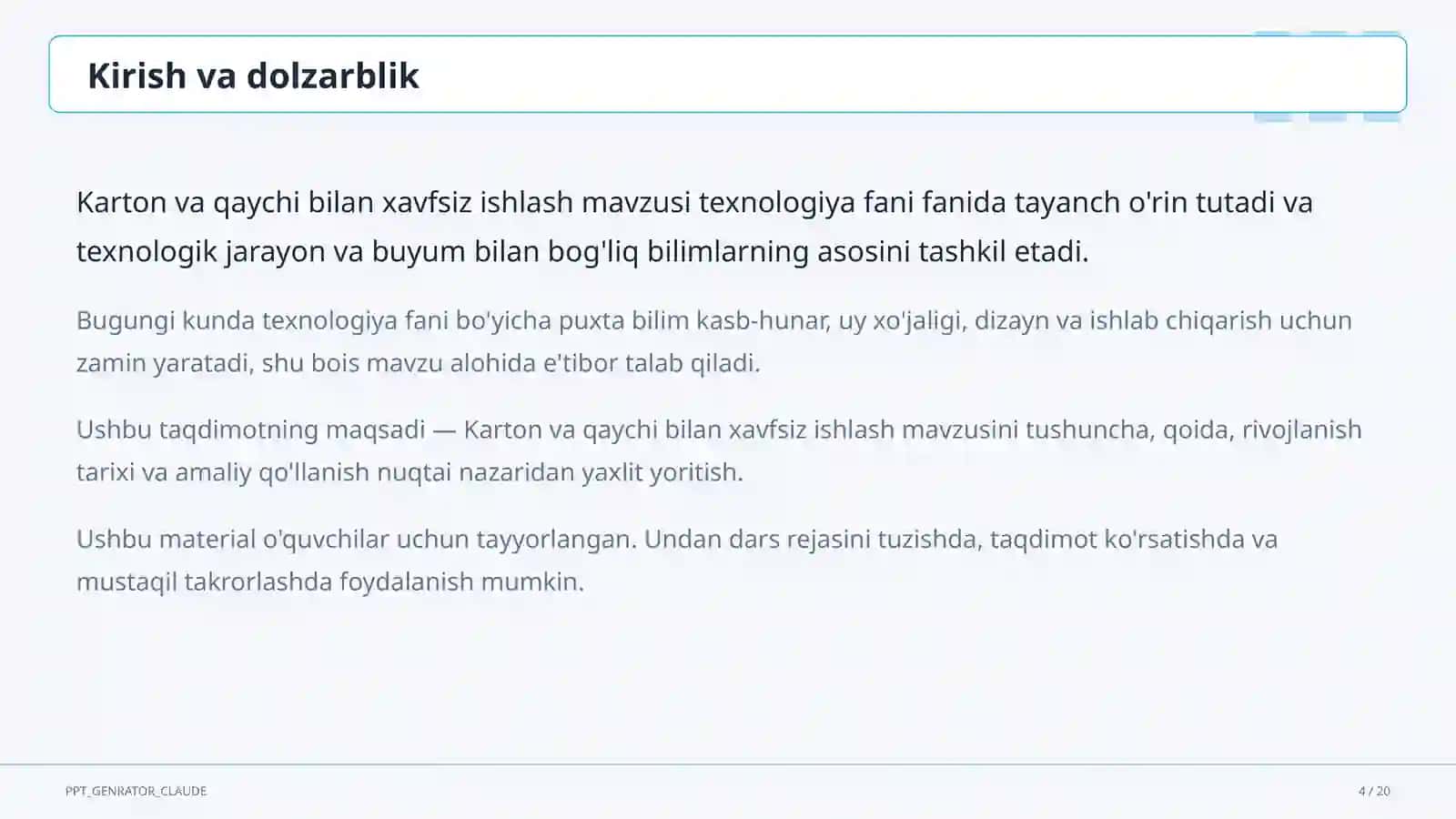 Karton va qaychi bilan xavfsiz ishlash (2-sinf) 4