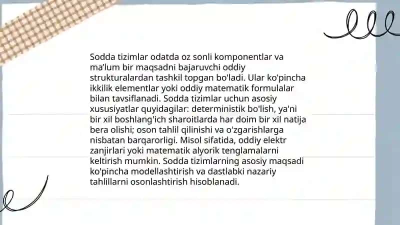 Sodda tizimlar haqida tushuncha 4